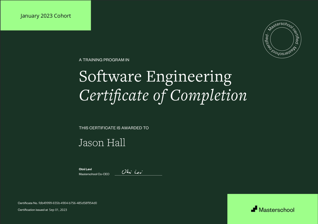 Software Engineering Certificate